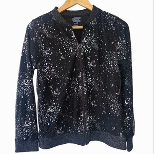 Black Holographic Galaxy Print Bomber Jacket Girls Junior More Than Magic 14/16